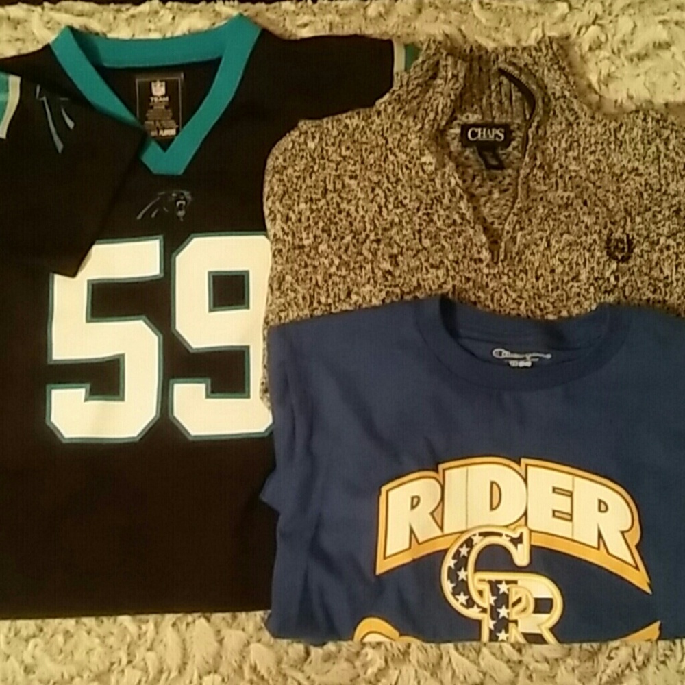 Boys 6-8 small shirts.Chaps,Champion and NFL